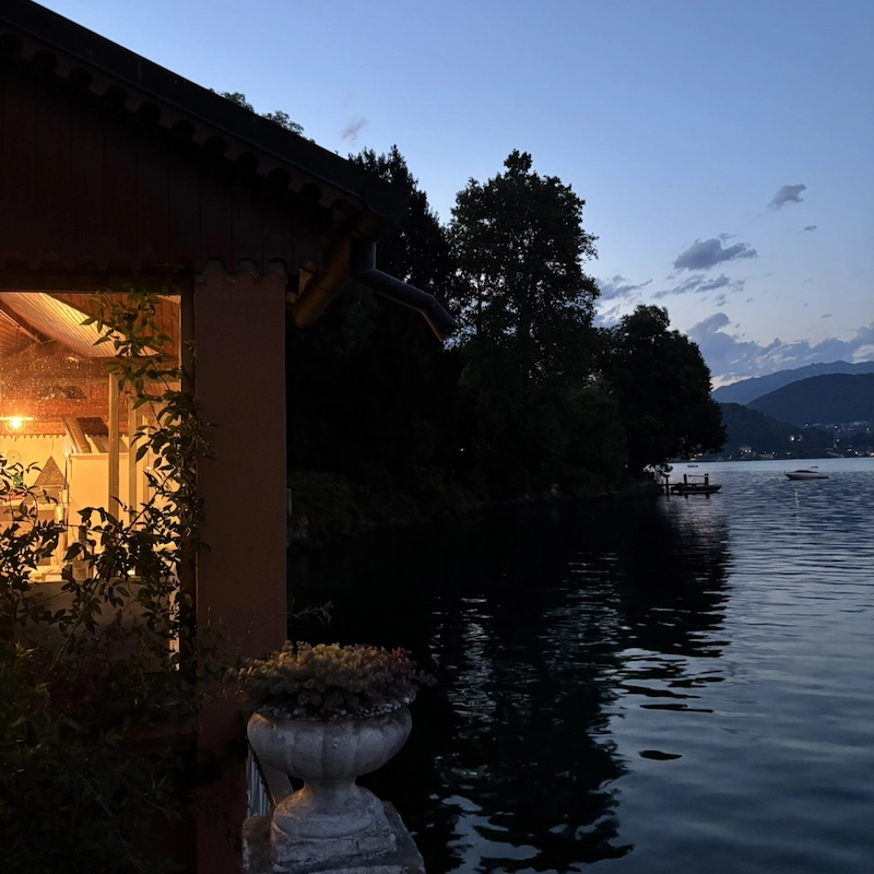 lake-orta-evening-view Lake Orta view in the evening, with water and dining